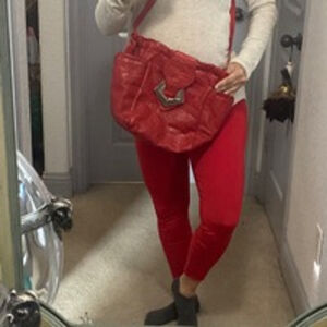 Sharif Women's Red leatherShoulder Bag